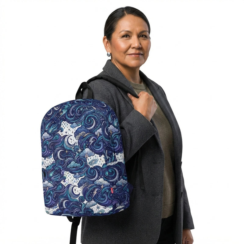 Swirling Celestial Night Sky Weather Backpack