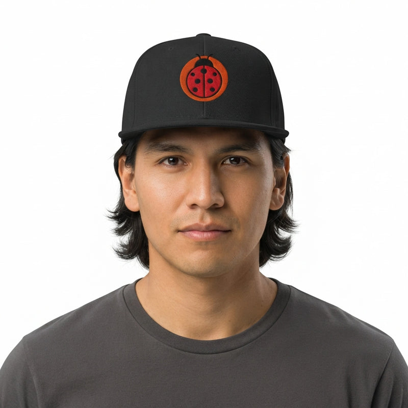 Cute Ladybug Graphic Retro Snapback Hat
