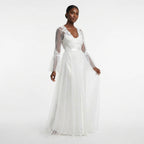 Elegant Lace V - Neck Nightwear Robe