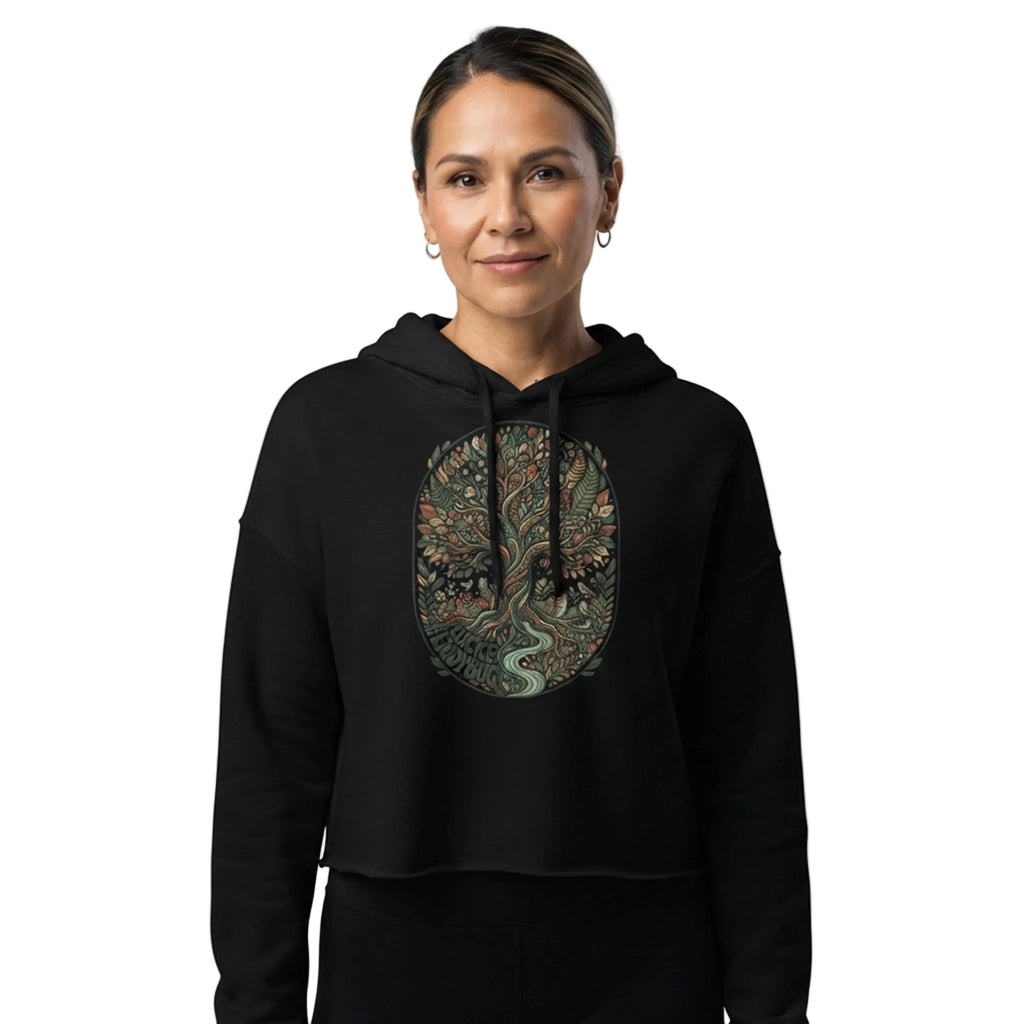 Enchanted Woodland Tree Cropped Hoodie