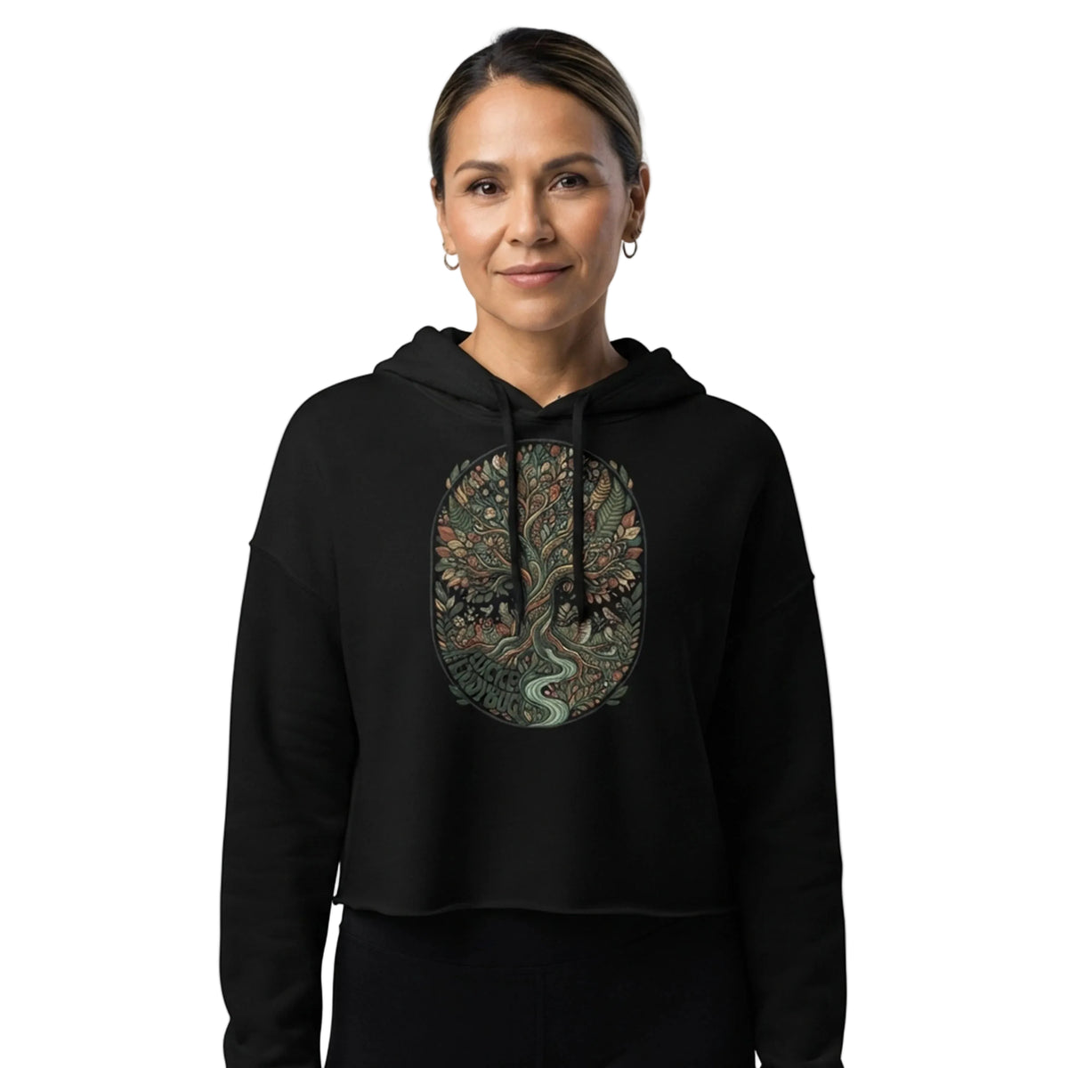 Enchanted Woodland Tree Cropped Hoodie