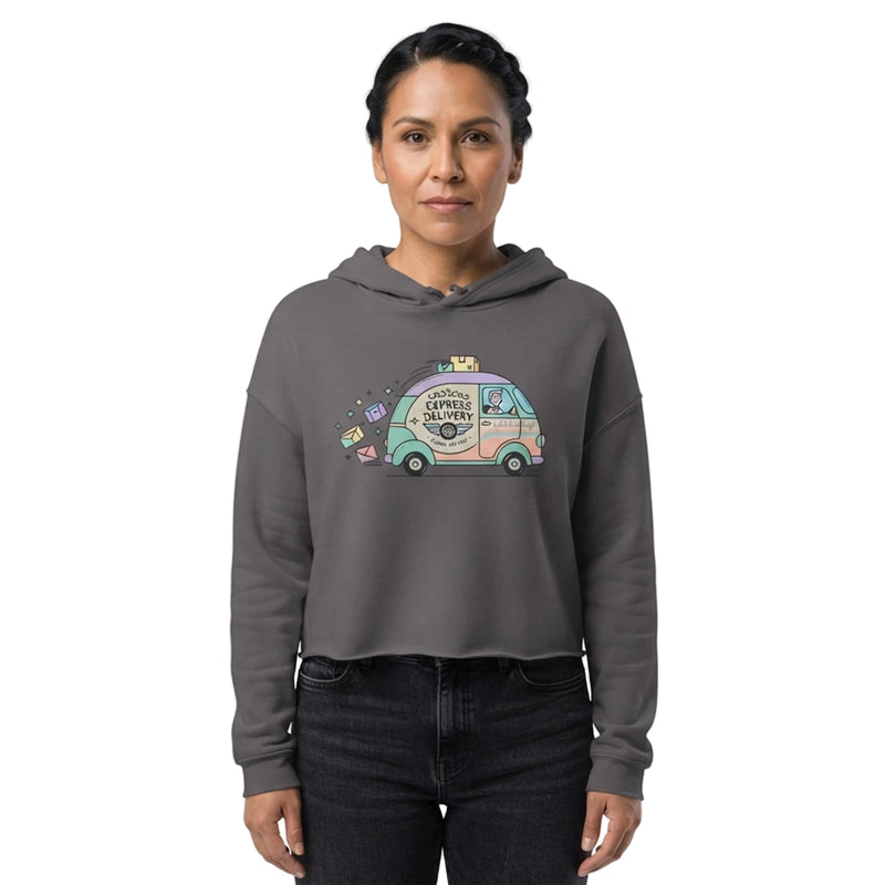 Express Delivery Global Service Cropped Hoodie
