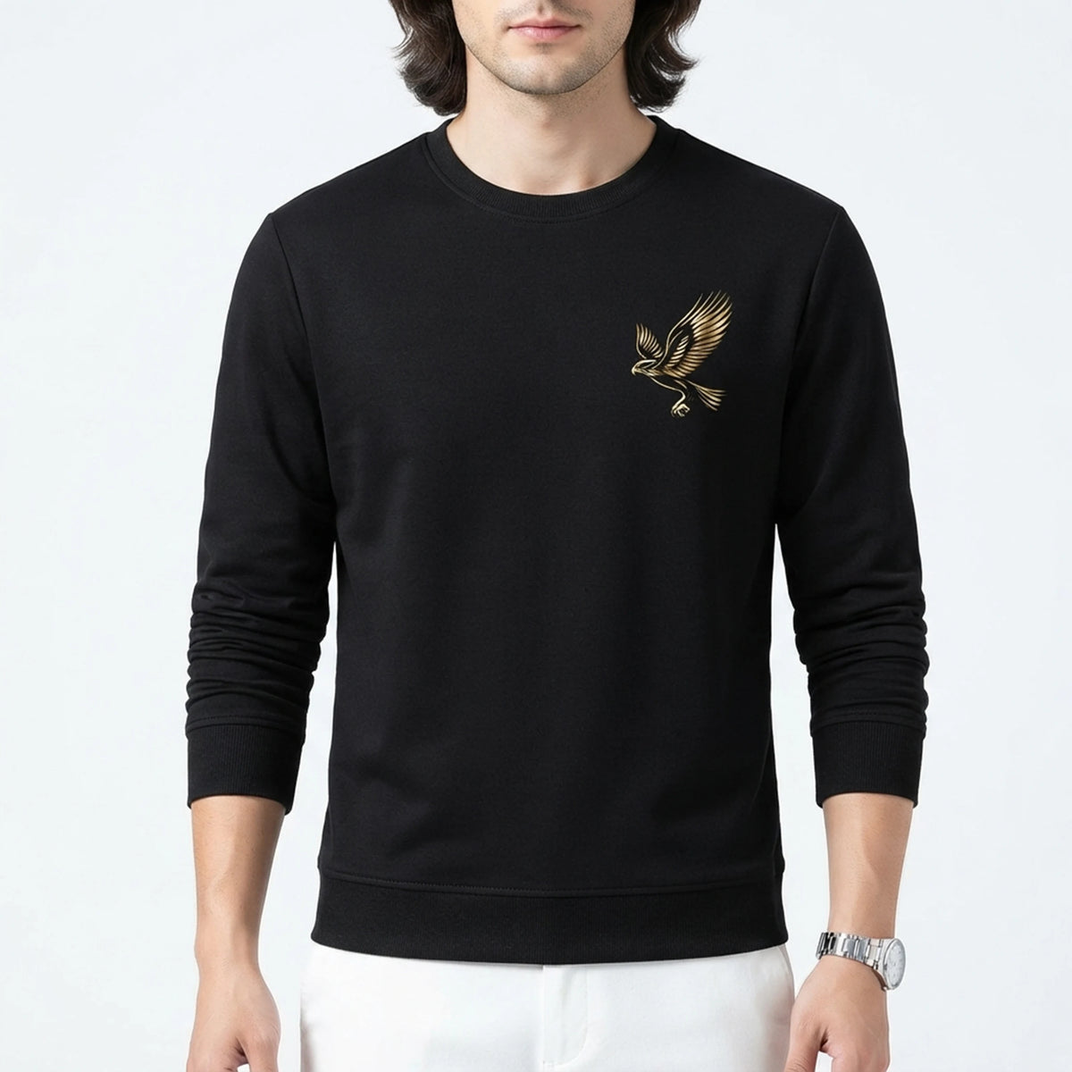 Men's Autumn Winter Velvet Thickened Pullover Sweatshirt