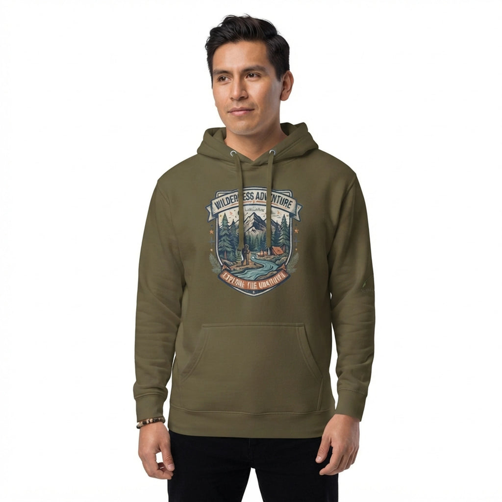 Vintage Wilderness Adventure Explore The Unknown Pullover Hoodie