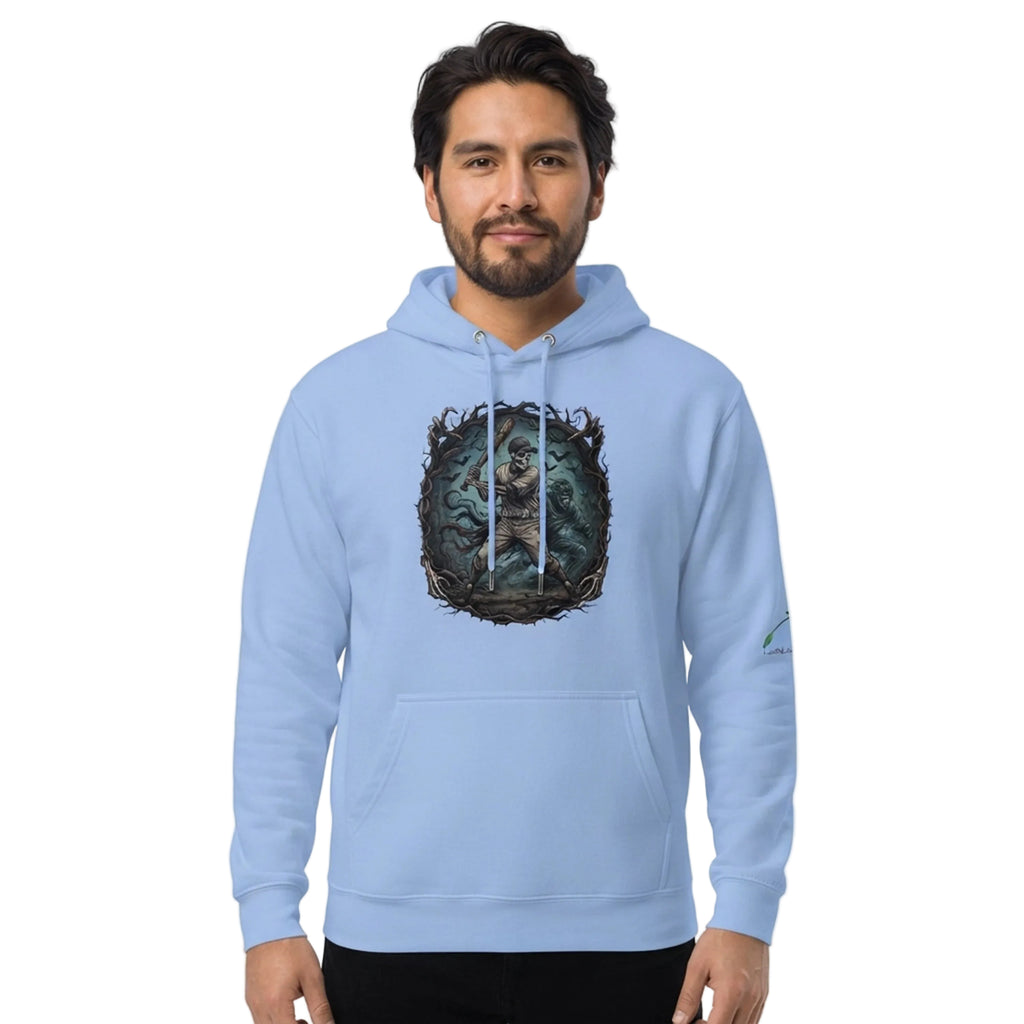 Haunted Skeleton Baseball Pullover Hoodie
