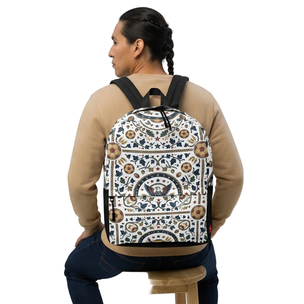 Heritage Soccer Eagle Pattern Backpack