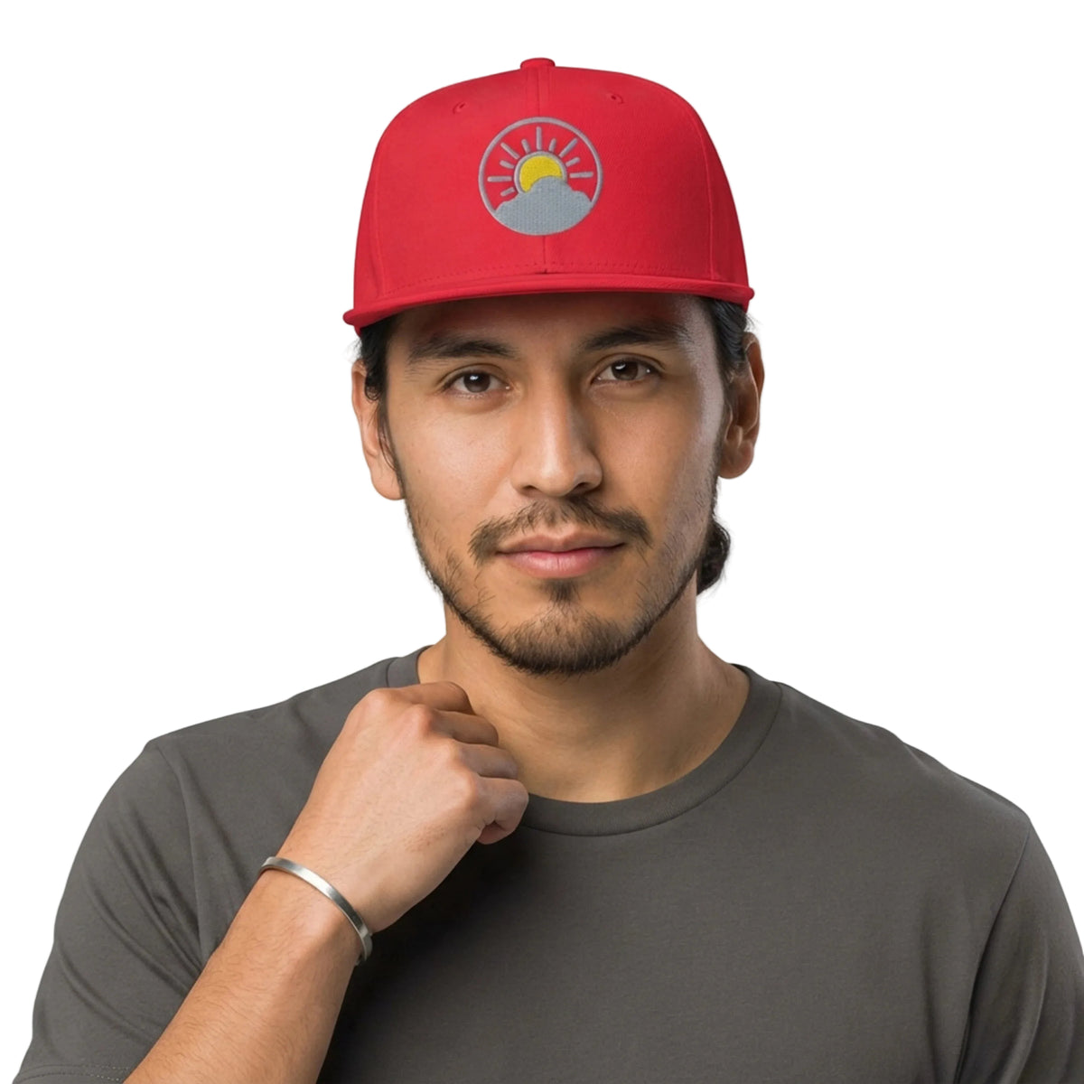 Sun and Cloud Weather Icon Snapback