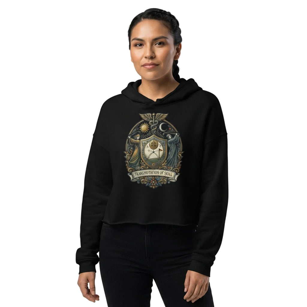 Transmutation of Skill Alchemy Golf Cropped Hoodie - salt