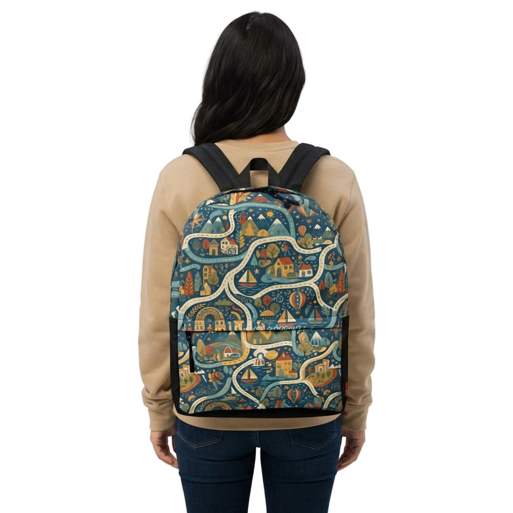 Vintage Scenic Travel Route Backpack