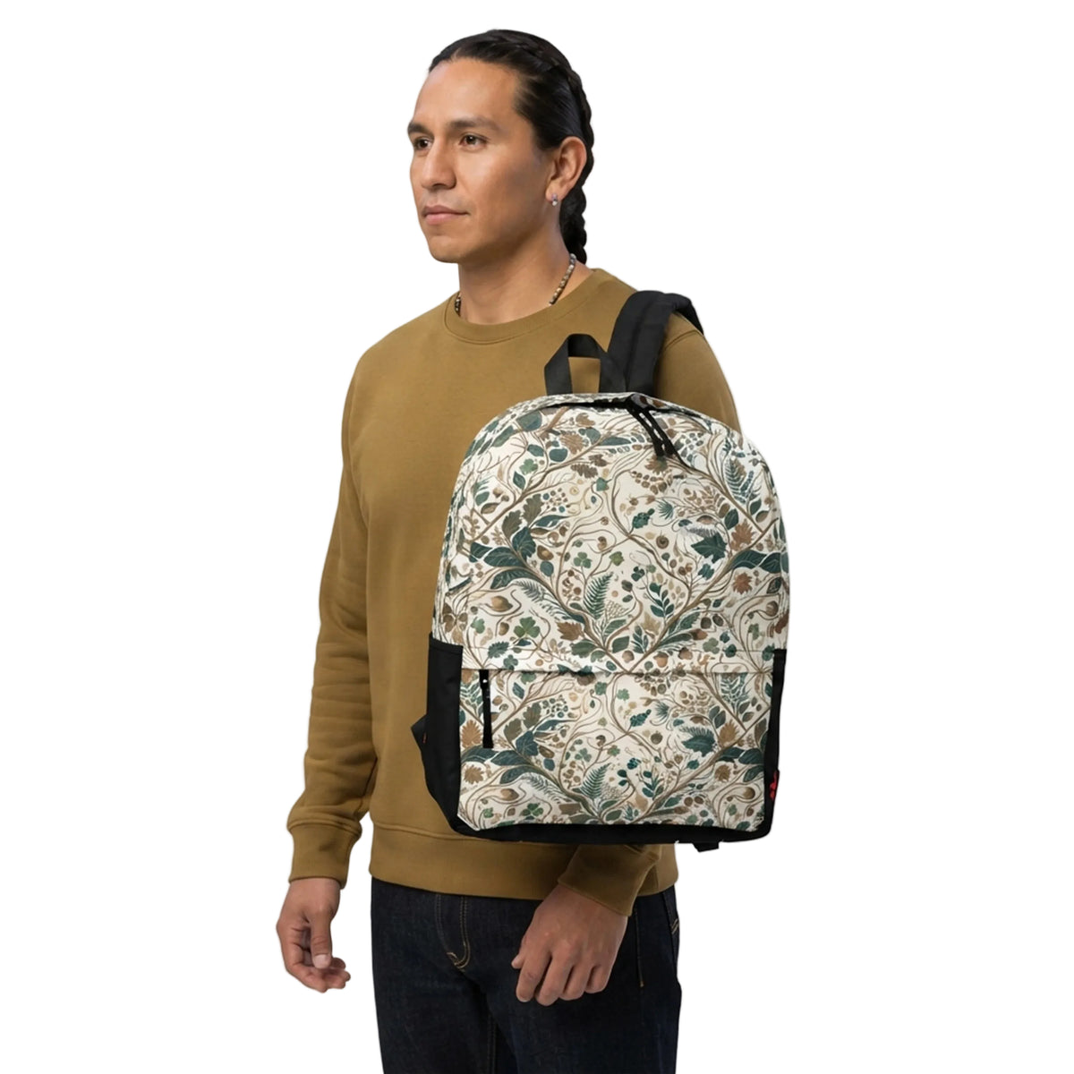 Woodland Botanical Acorn All-Over Print Backpack