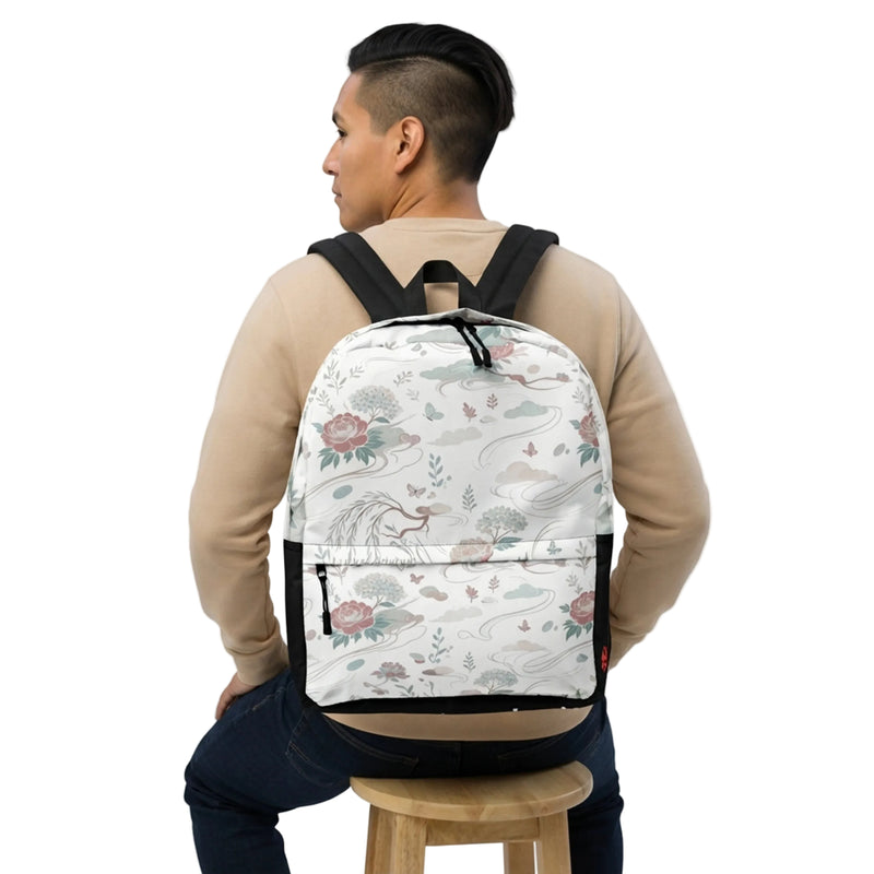 Pastel Floral Garden Pattern Backpack