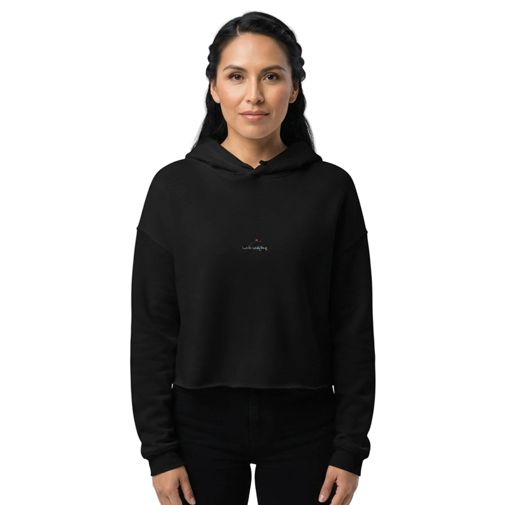 Geometric Ice Hockey Player Cropped Hoodie