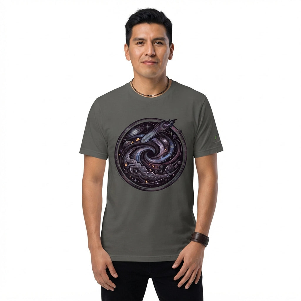 Cosmic Galaxy Space Comet Graphic T-Shirt