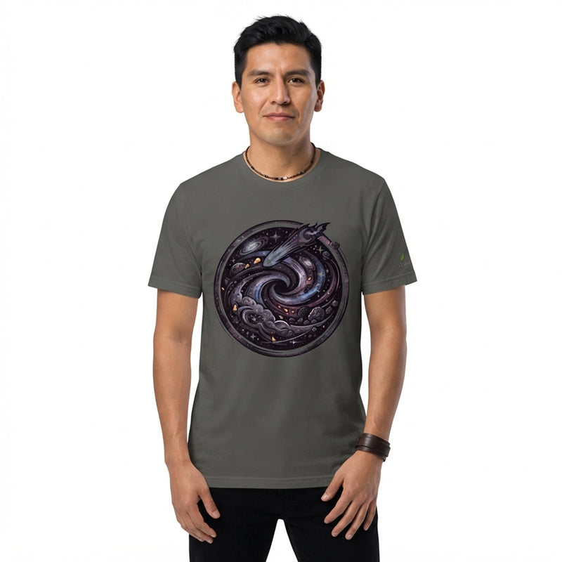 Cosmic Galaxy Space Comet Graphic T-Shirt