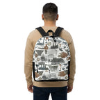 Industrial Lock and Key Pattern Backpack