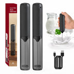 Portable Rechargeable Milk Frother with Stainless Steel Whisk