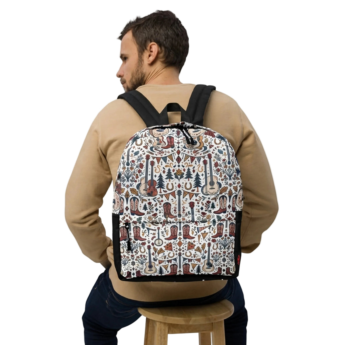 Western Folk Music Pattern Backpack