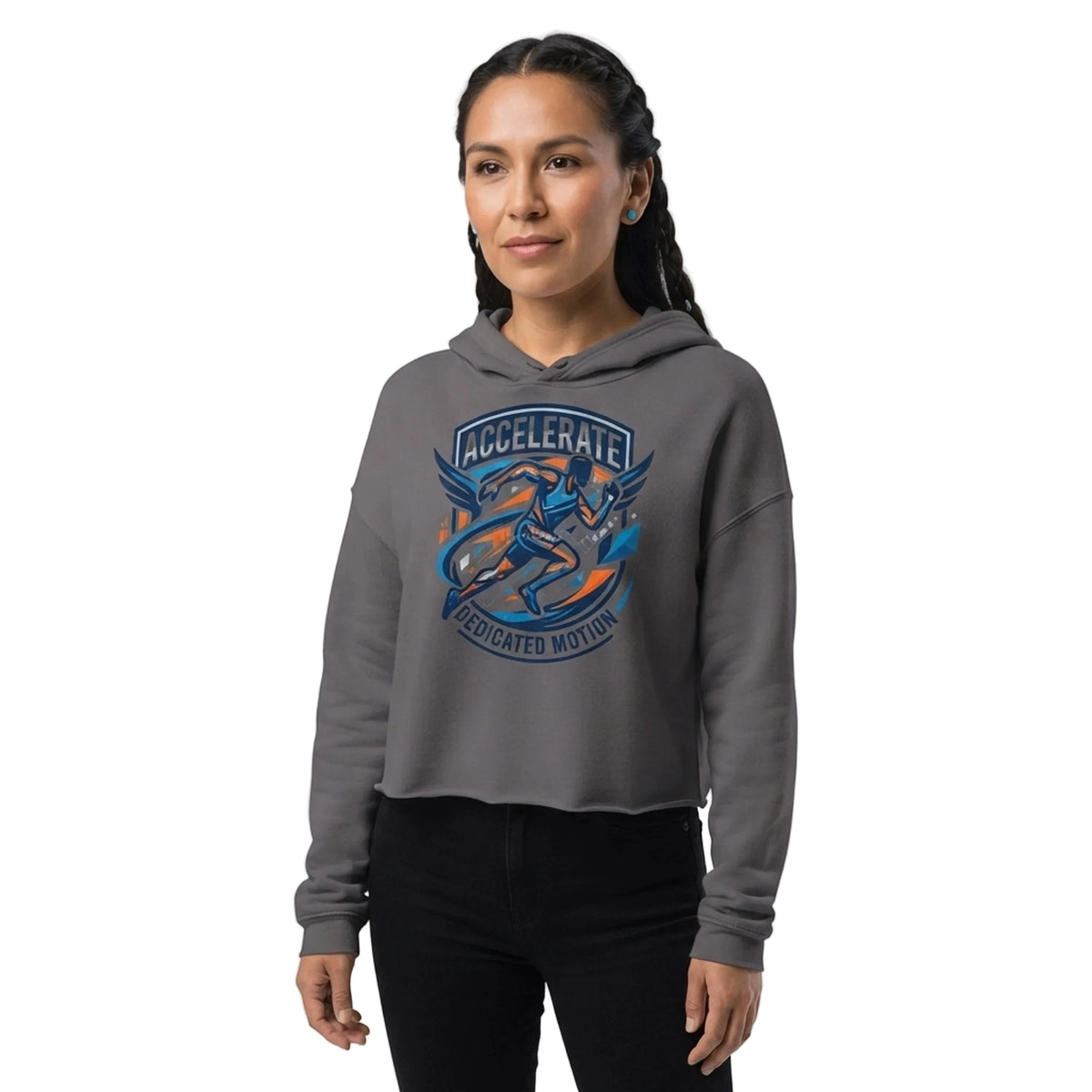 Accelerate Dedicated Motion Runner Cropped Hoodie