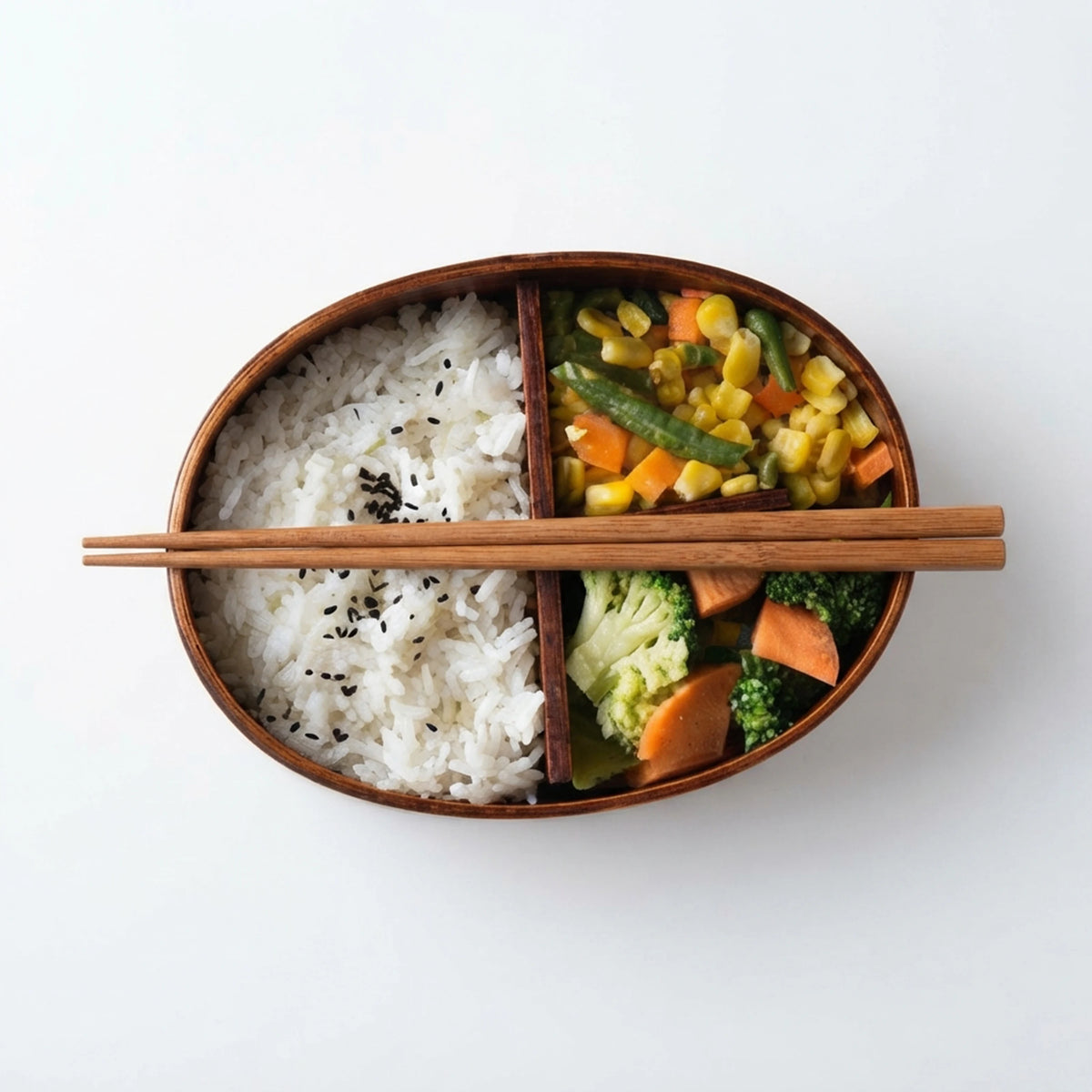 Japanese Style Round Wooden Bento Box
