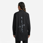 Asymmetrical Double - Layered Collar Solid Color Shirt