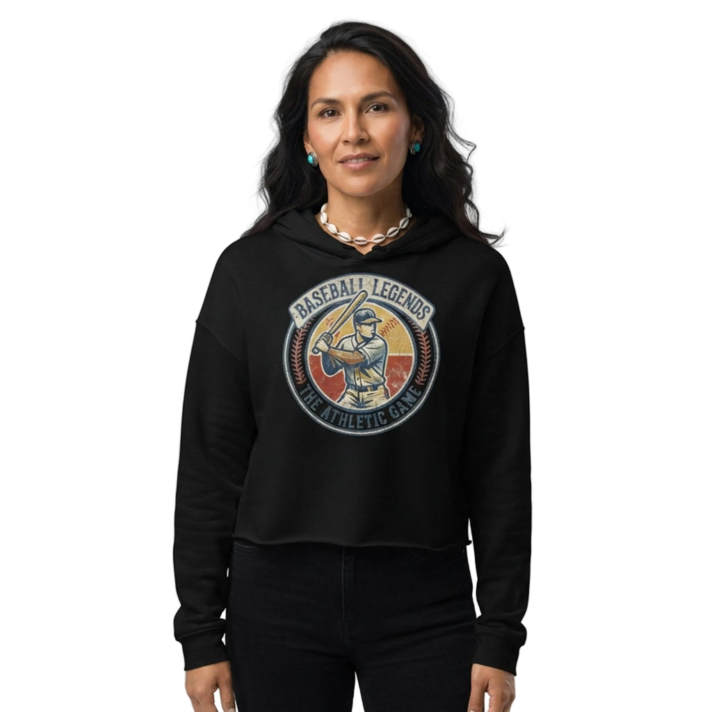 Baseball Legends Athletic Game Cropped Hoodie - THE ATHLETIC GAME