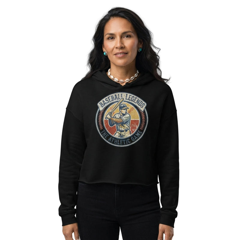 Baseball Legends Athletic Game Cropped Hoodie - THE ATHLETIC GAME