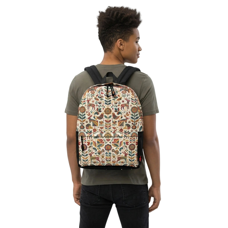 Nordic Folk Woodland Animals Backpack