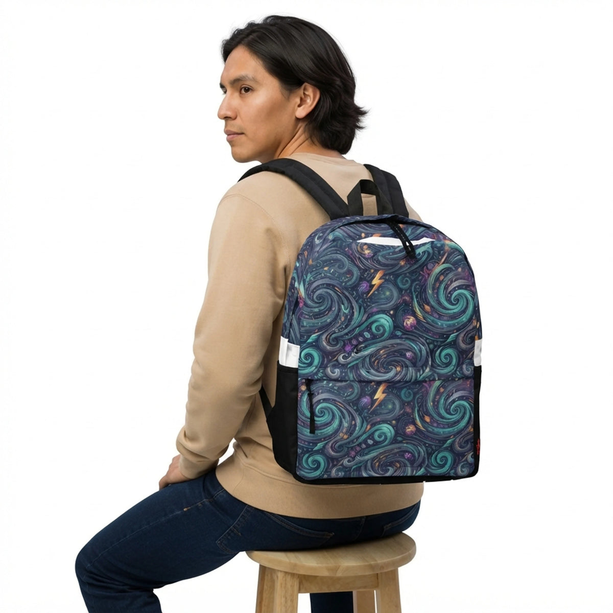Swirling Cosmic Storm All-Over Print Backpack