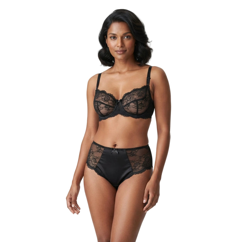 Womens Dot Ruffle Strapless Bra and Panty Set