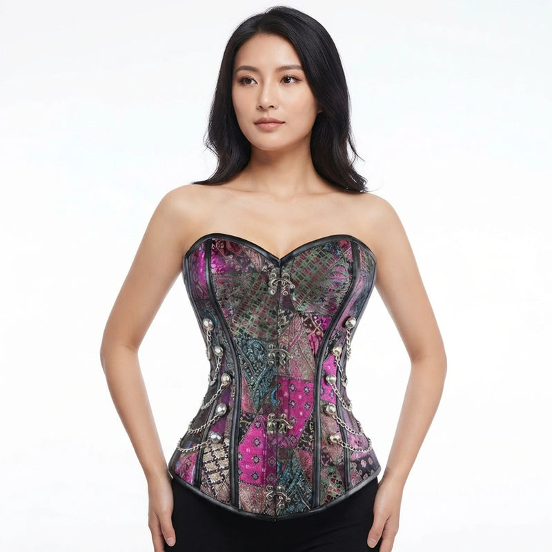 Steampunk Corset Vintage Lace - Up Bustier