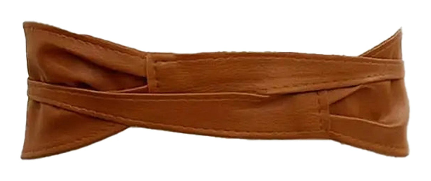 LuckeLadybug PU leather corset belt for women in stylish brown design, perfect for enhancing outfits