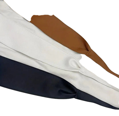 Trendy PU leather corset belt for women in three stylish colors: white, brown, and black