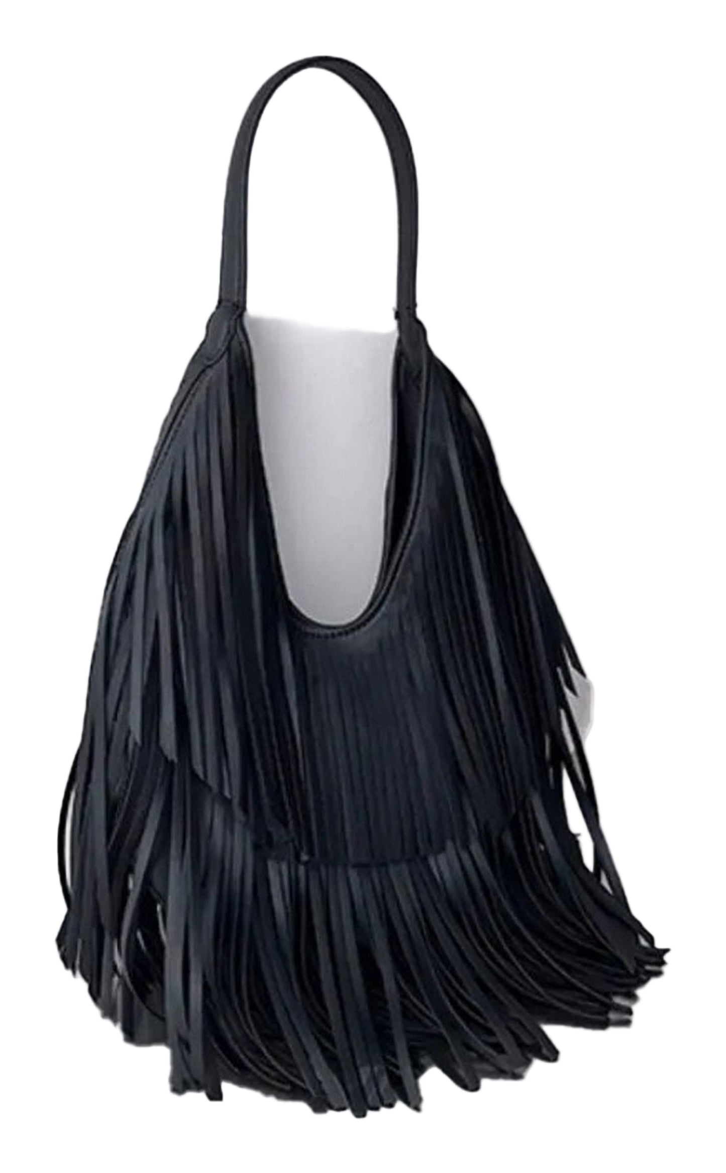 Stylish PU leather tassel hobo bag with a trendy fringe design for everyday use