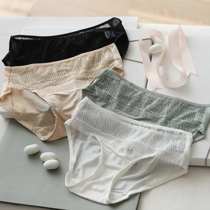 Pure Silk Bikini Panties For Hipsters