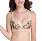 LuckeLadybug LLC Beautiful Underwire Push Up Bra with Floral Embroidery for Enhanced Comfort and Support