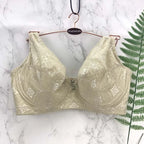 LuckeLadybug LLC Lace Push Up Bra in Beige with Underwire and Adjustable Straps