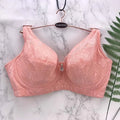 LuckeLadybug LLC Pink Lace Push Up Bra with Adjustable Straps and Decorative Center Gem