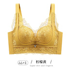 LuckeLadybug yellow lace push up bra with delicate design for enhanced lift and comfort