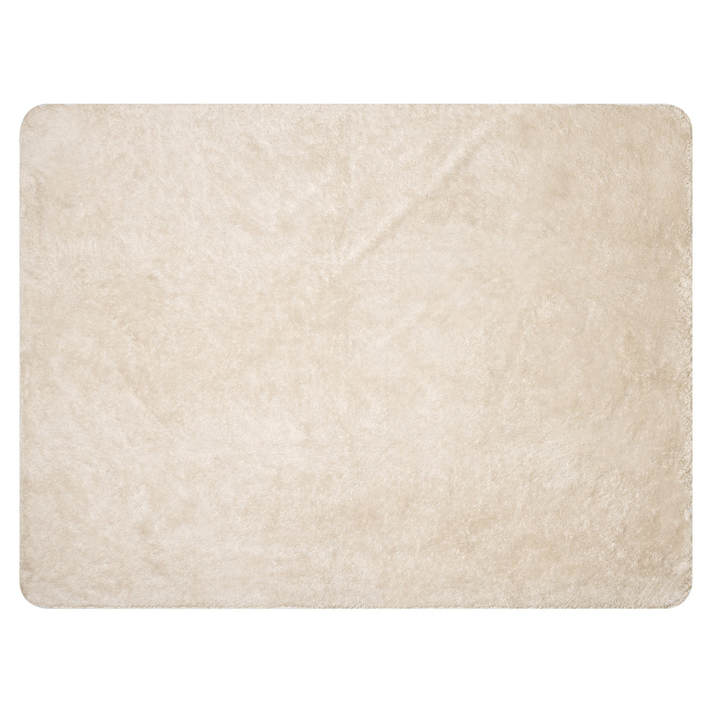 Beige sherpa blanket by LuckeLadybug providing warmth and softness rainbow pride sherpa blanket