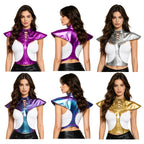 Shiny Silver Rave Tops for Bold Style
