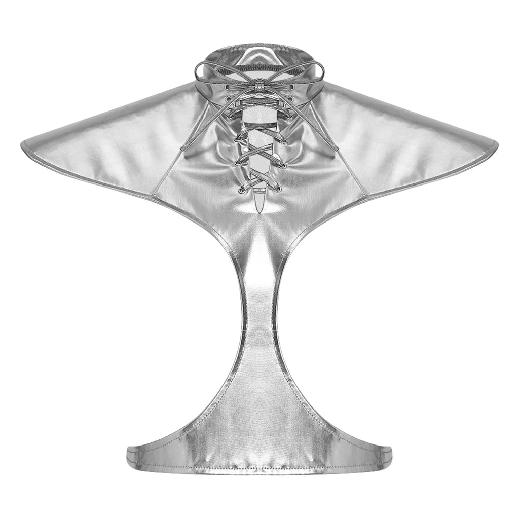 Shiny Silver Rave Tops for Bold Style