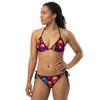 Neon Skull Bikini Swimsuit Trendy Skull Print