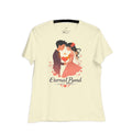 LuckeLadybug romantic couple t-shirt featuring a couple in love with the text Eternal Bond