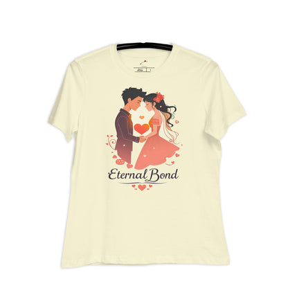 LuckeLadybug romantic couple t-shirt featuring a couple in love with the text Eternal Bond