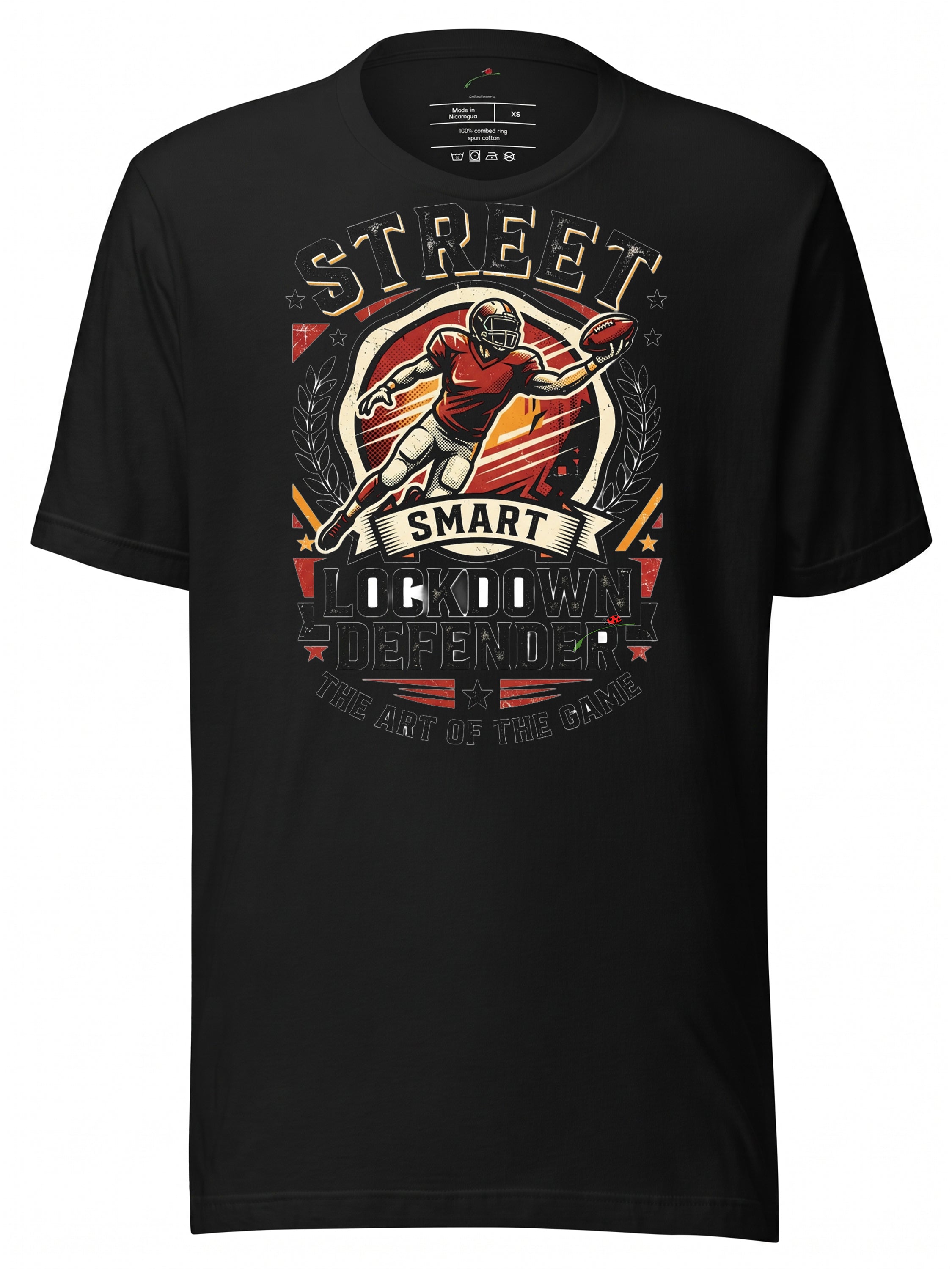 LuckeLadybug LLC Black T-Shirt featuring Ronde Barber graphic for sports fans