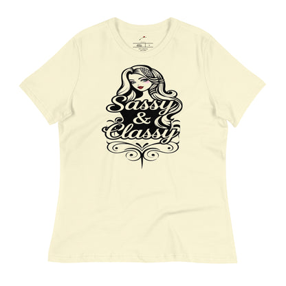 LuckeLadybug sassy and classy women's t-shirt featuring stylish graphic design