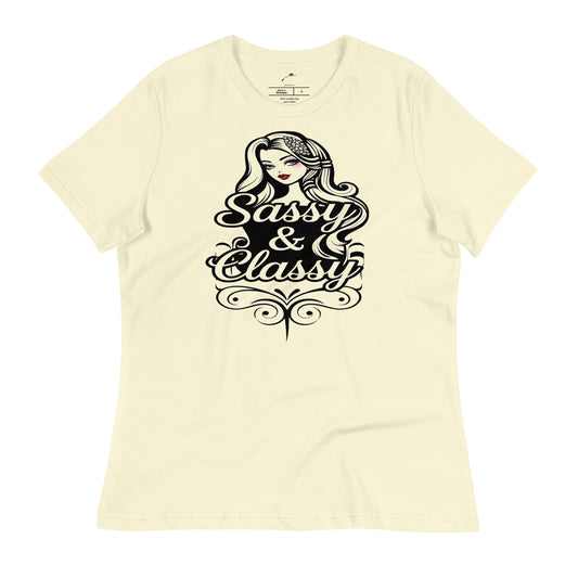 LuckeLadybug sassy and classy women's t-shirt featuring stylish graphic design
