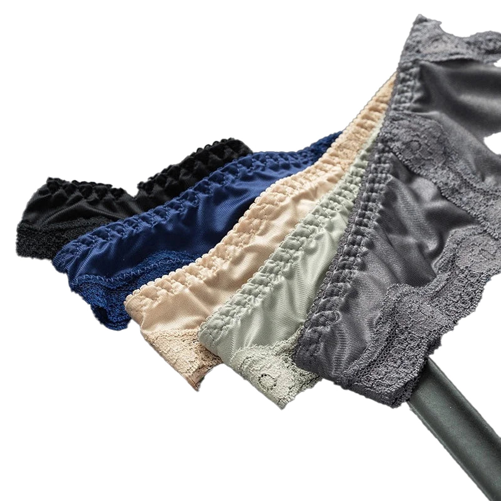 Close-Up of Seamless Lace Thong Underwear for Women