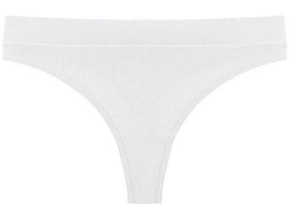 LuckeLadybug LLC seamless sports thong in white, perfect for comfort and everyday wear
