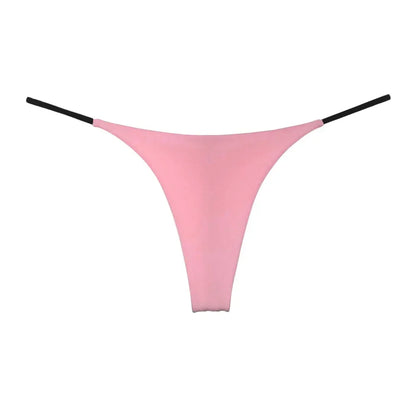 LuckeLadybug LLC Seamless Thong Panties for Women in Soft Pink with Minimal Coverage